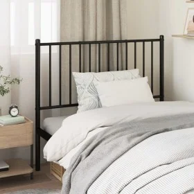 Cabecero de metal negro 100 cm de vidaXL, Cabeceros y pies de cama - Ref: Foro24-350893, Precio: 25,54 €, Descuento: %
