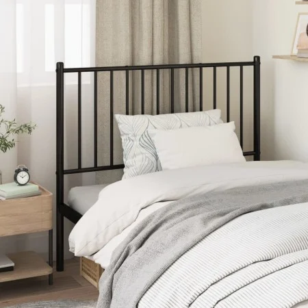 Cabecero de metal negro 100 cm de vidaXL, Cabeceros y pies de cama - Ref: Foro24-350893, Precio: 25,54 €, Descuento: %