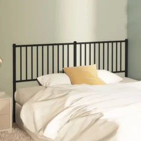 Cabecero de metal negro 160 cm de vidaXL, Cabeceros y pies de cama - Ref: Foro24-350899, Precio: 36,28 €, Descuento: %