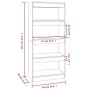 Estantería/divisor madera contrachapada blanco 60x30x135 cm en Librerías y estanterías | Comprar online en Foru.es