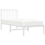 Estructura de cama de metal con cabecero blanco 75x190 cm de vidaXL, Camas y somieres - Ref: Foro24-350921, Precio: 76,54 €, ...