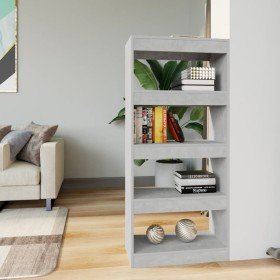 Estantería madera contrachapada gris hormigón 60x30x135 cm en Librerías y estanterías | Comprar online en Foru.es