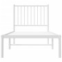 Estructura de cama de metal con cabecero blanco 75x190 cm de vidaXL, Camas y somieres - Ref: Foro24-350921, Precio: 79,12 €, ...