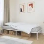 Estructura de cama de metal blanca 107x203 cm de vidaXL, Camas y somieres - Ref: Foro24-350909, Precio: 67,93 €, Descuento: %