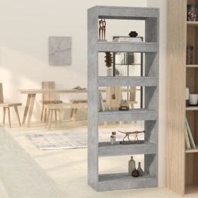 Estantería/divisor madera ingeniería gris hormigón 60x30x166 cm en Librerías y estanterías | Comprar online en Foru.es