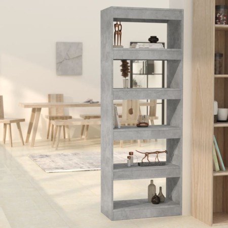 Estantería/divisor madera ingeniería gris hormigón 60x30x166 cm en Librerías y estanterías | Comprar online en Foru.es