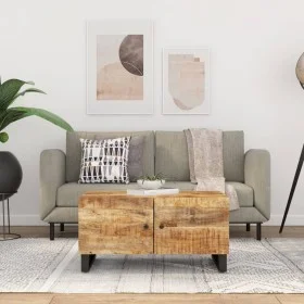 Couchtisch aus massivem Mangoholz und Sperrholz, 80 x 50 x 40 cm von vidaXL, Couchtisch - Ref: Foro24-350636, Preis: 74,64 €,...