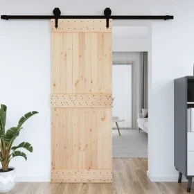 Puerta NARVIK madera maciza pino 85x210 cm de vidaXL, Puertas - Ref: Foro24-154432, Precio: 113,72 €, Descuento: %