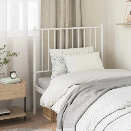 Cabecero de metal blanco 80 cm de vidaXL, Cabeceros y pies de cama - Ref: Foro24-350958, Precio: 21,22 €, Descuento: %