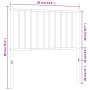 Cabecero de metal blanco 80 cm de vidaXL, Cabeceros y pies de cama - Ref: Foro24-350958, Precio: 21,59 €, Descuento: %