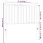 Cabecero de metal blanco 80 cm de vidaXL, Cabeceros y pies de cama - Ref: Foro24-350958, Precio: 21,22 €, Descuento: %