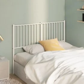 White metal headboard 140 cm by vidaXL, Headboards and footboards - Ref: Foro24-350964, Price: 32,37 €, Discount: %