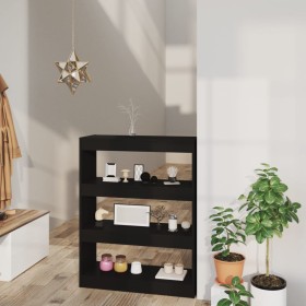 Estantería/divisor madera contrachapada negro 80x30x103 cm en Librerías y estanterías | Comprar online en Foru.es