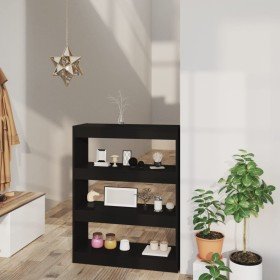 Estantería/divisor madera contrachapada negro 80x30x103 cm en Librerías y estanterías | Comprar online en Foru.es