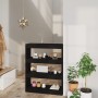 Estantería/divisor madera contrachapada negro 80x30x103 cm en Librerías y estanterías | Comprar online en Foru.es