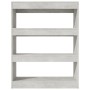 Estantería madera contrachapada gris hormigón 80x30x103 cm en Librerías y estanterías | Comprar online en Foru.es