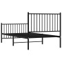 Estructura de cama con cabecero y estribo metal negro 90x190 cm de vidaXL, Camas y somieres - Ref: Foro24-350874, Precio: 65,...