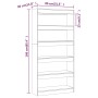 Estantería/divisor madera de ingeniería negro 80x30x166 cm en Librerías y estanterías | Comprar online en Foru.es