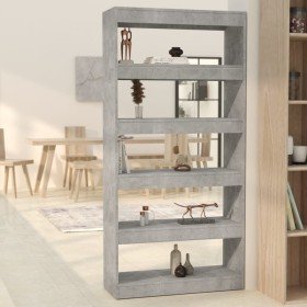 Estantería/divisor madera ingeniería gris hormigón 80x30x166 cm en Librerías y estanterías | Comprar online en Foru.es