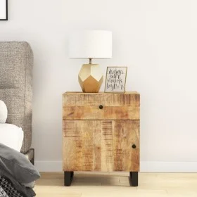 Mesita de noche madera mango madera contrachapada 50x33x60 cm de vidaXL, Mesitas de noche - Ref: Foro24-350656, Precio: 86,32...