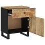 Mesita de noche madera mango madera contrachapada 50x33x60 cm de vidaXL, Mesitas de noche - Ref: Foro24-350656, Precio: 86,32...