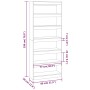 Estantería/divisor madera ingeniería gris hormigón 80x30x198 cm en Librerías y estanterías | Comprar online en Foru.es