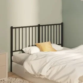 Black metal headboard 120 cm by vidaXL, Headboards and footboards - Ref: Foro24-350895, Price: 28,62 €, Discount: %