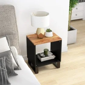 Mesa de centro madera maciza acacia y contrachapada 40x31x46 cm de vidaXL, Mesas de centro - Ref: Foro24-350641, Precio: 44,4...