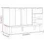 Aparador OTTA madera maciza pino 114x43x73,5 cm de vidaXL, Aparadores - Ref: Foro24-351300, Precio: 157,03 €, Descuento: %