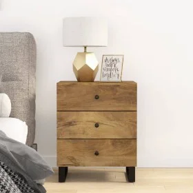 Mesita de noche madera mango madera contrachapada 50x33x62 cm de vidaXL, Mesitas de noche - Ref: Foro24-350663, Precio: 156,5...