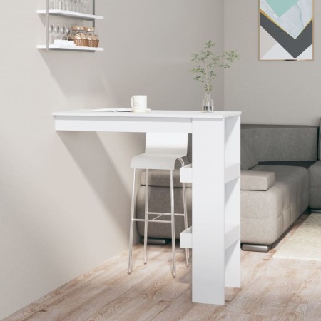 Mesa de bar de pared madera contrachapada blanco 102x45x103,5cm en Mesas de comedor | Comprar online en Foru.es