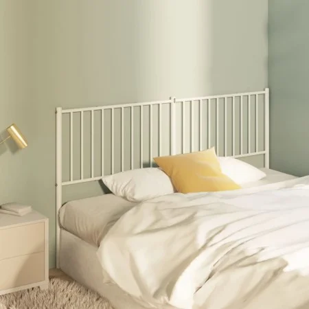 Cabecero de metal blanco 160 cm de vidaXL, Cabeceros y pies de cama - Ref: Foro24-350966, Precio: 33,87 €, Descuento: %