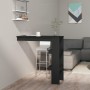 Mesa de bar de pared madera contrachapada negro 102x45x103,5cm en Mesas de comedor | Comprar online en Foru.es