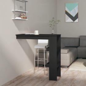 Mesa de bar de pared madera contrachapada negro 102x45x103,5cm en Mesas de comedor | Comprar online en Foru.es