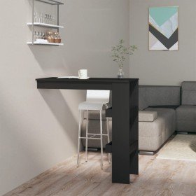 Mesa de bar de pared madera contrachapada negro 102x45x103,5cm en Mesas de comedor | Comprar online en Foru.es