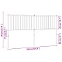 Cabecero de metal blanco 160 cm de vidaXL, Cabeceros y pies de cama - Ref: Foro24-350966, Precio: 34,40 €, Descuento: %