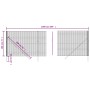 Cerca de alambre de acero galvanizado gris antracita 1,8x10 m de vidaXL, Paneles de vallas - Ref: Foro24-154197, Precio: 112,...