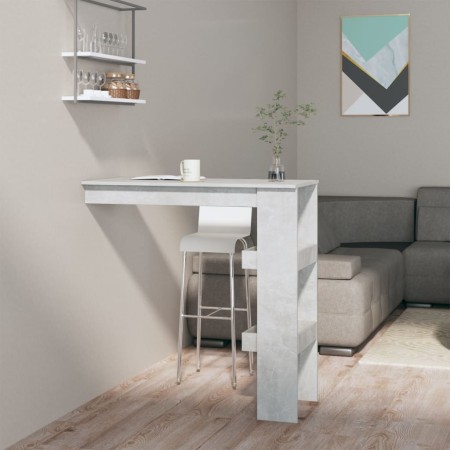 Mesa de bar de pared madera contrachapada gris 102x45x103,5cm en Mesas de comedor | Comprar online en Foru.es