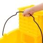 Cubo para fregona con escurridor y ruedas PP amarillo 36 L de vidaXL, Carretones y caddies de mantenimiento - Ref: Foro24-154...