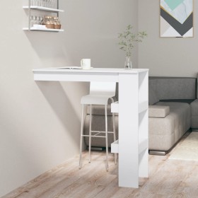 Mesa de bar de pared madera contrachapada blanco 102x45x103,5cm en Mesas de comedor | Comprar online en Foru.es