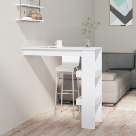 Mesa de bar de pared madera contrachapada blanco 102x45x103,5cm en Mesas de comedor | Comprar online en Foru.es