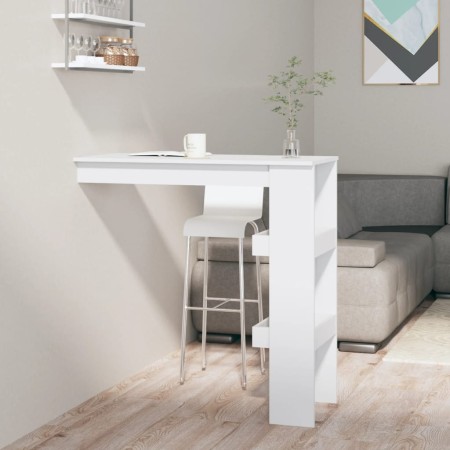 Mesa de bar de pared madera contrachapada blanco 102x45x103,5cm en Mesas de comedor | Comprar online en Foru.es