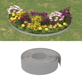 Bordura de jardín polietileno gris 10 m 15 cm de vidaXL, Ribetes y bordes para jardín - Ref: Foro24-154396, Precio: 31,34 €, ...