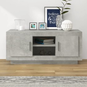 Mueble de TV madera contrachapada gris hormigón 102x35x45 cm en Muebles TV | Comprar online en Foru.es