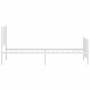 Estructura cama metal con cabecero y pie cama blanca 90x200 cm de vidaXL, Camas y somieres - Ref: Foro24-350942, Precio: 78,6...