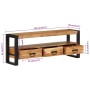 Mueble de TV madera maciza de acacia 120x30x45 cm de vidaXL, Muebles TV - Ref: Foro24-351670, Precio: 246,60 €, Descuento: %