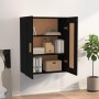 Armario de pared madera de ingeniería negro 69,5x32,5x90 cm en Estanterías | Comprar online en Foru.es