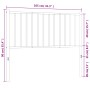 Cabecero de metal blanco 100 cm de vidaXL, Cabeceros y pies de cama - Ref: Foro24-350960, Precio: 24,62 €, Descuento: %