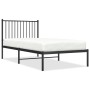 Estructura de cama con cabecero metal negro 90x190 cm de vidaXL, Camas y somieres - Ref: Foro24-350856, Precio: 64,59 €, Desc...