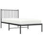 Estructura de cama con cabecero metal negro 90x190 cm de vidaXL, Camas y somieres - Ref: Foro24-350856, Precio: 64,59 €, Desc...